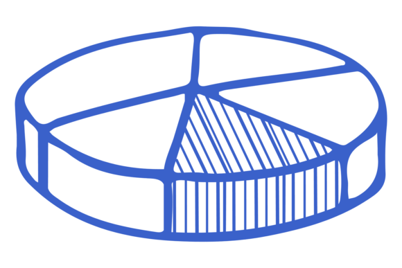 3D Pie Chart Doodle for Graphics and Illustrations