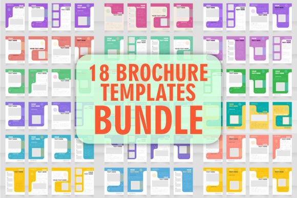 Blank Brochure Layout Design Bundle for Graphic Templates