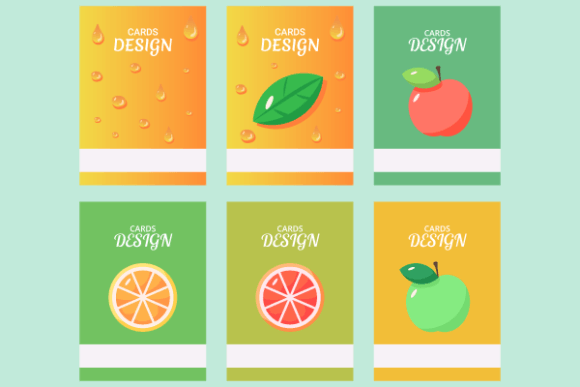 Brochure Nutrition Elements Card Bundle for Graphic Templates