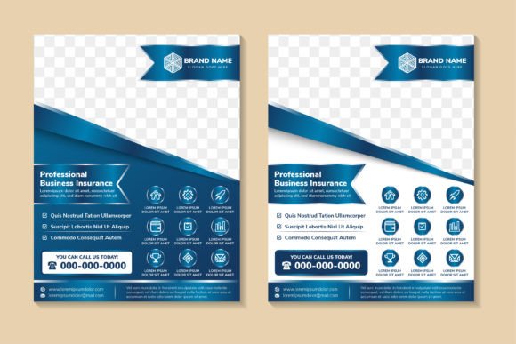 Business Insurance Vertical Flyer for Print Templates and Graphics