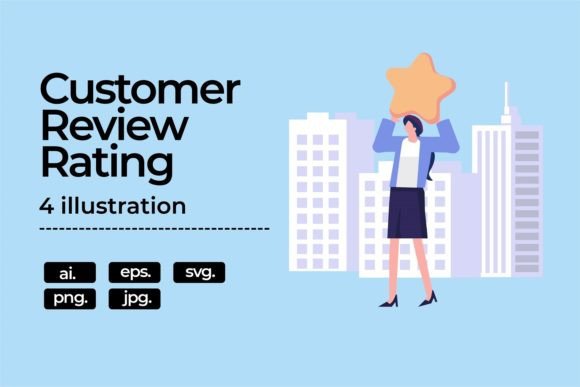 Customer Review Rating Flat Embroidery Design Review