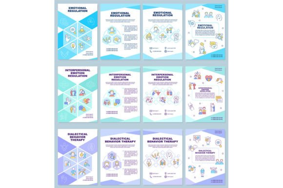 Emotional Regulation Brochure Templates for Graphic Design