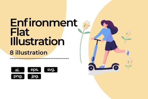 Enfironment Flat Illustration: A Modern Graphic Asset for Content Publishing