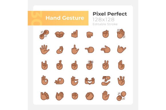 Hand Gestures Pixel Perfect Color Icons Review