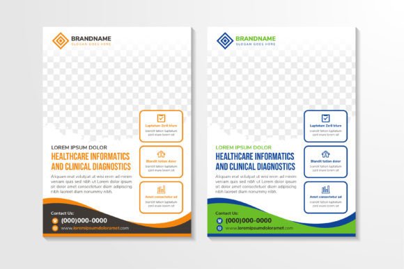 Healthcare Informatis Vertical Flyer for Print Templates and Graphics