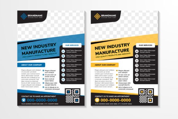 Industry Manufacture Horizontal Flyer – A Modern Graphic Design Asset for Print Templates