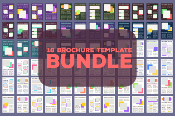 Information Brochures Layout Design for Graphic Templates