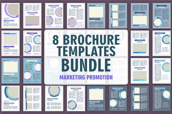 Marketing Service Brochure Design Bundle for Graphic Templates
