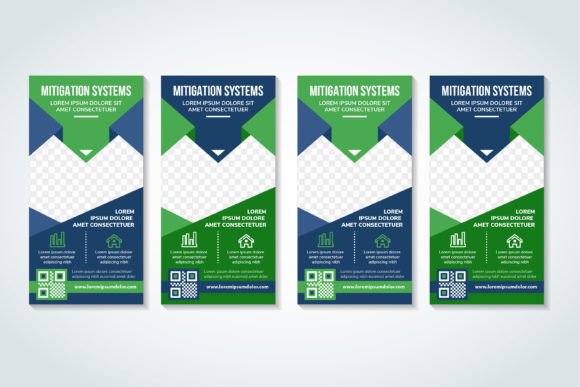 Mitigation Systems Vertical Banner for Print Templates and Graphics
