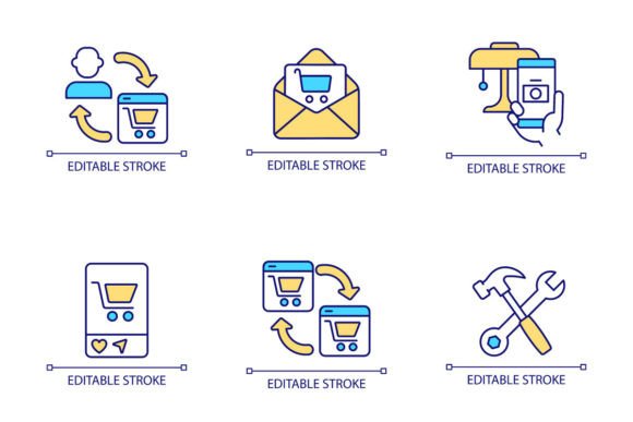Online Shop Management SVG Icons Set Review
