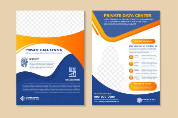 Private Data Vertical Flyer for Modern Branding and Print Templates