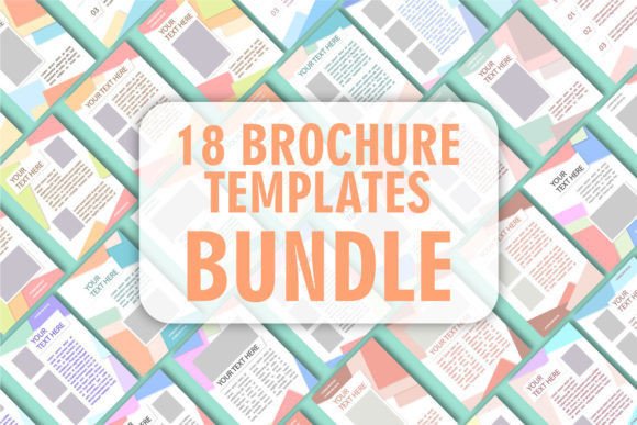Promo Blank Brochure Layout Design Set for Graphic Templates