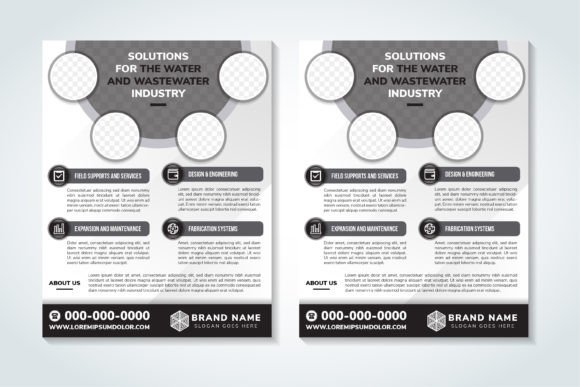 Wastewater Industry Vertical Flyer Graphic Design Asset